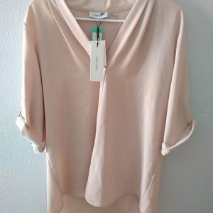 Women's Calvin Klein Dustin Roll Sleeve Blouse